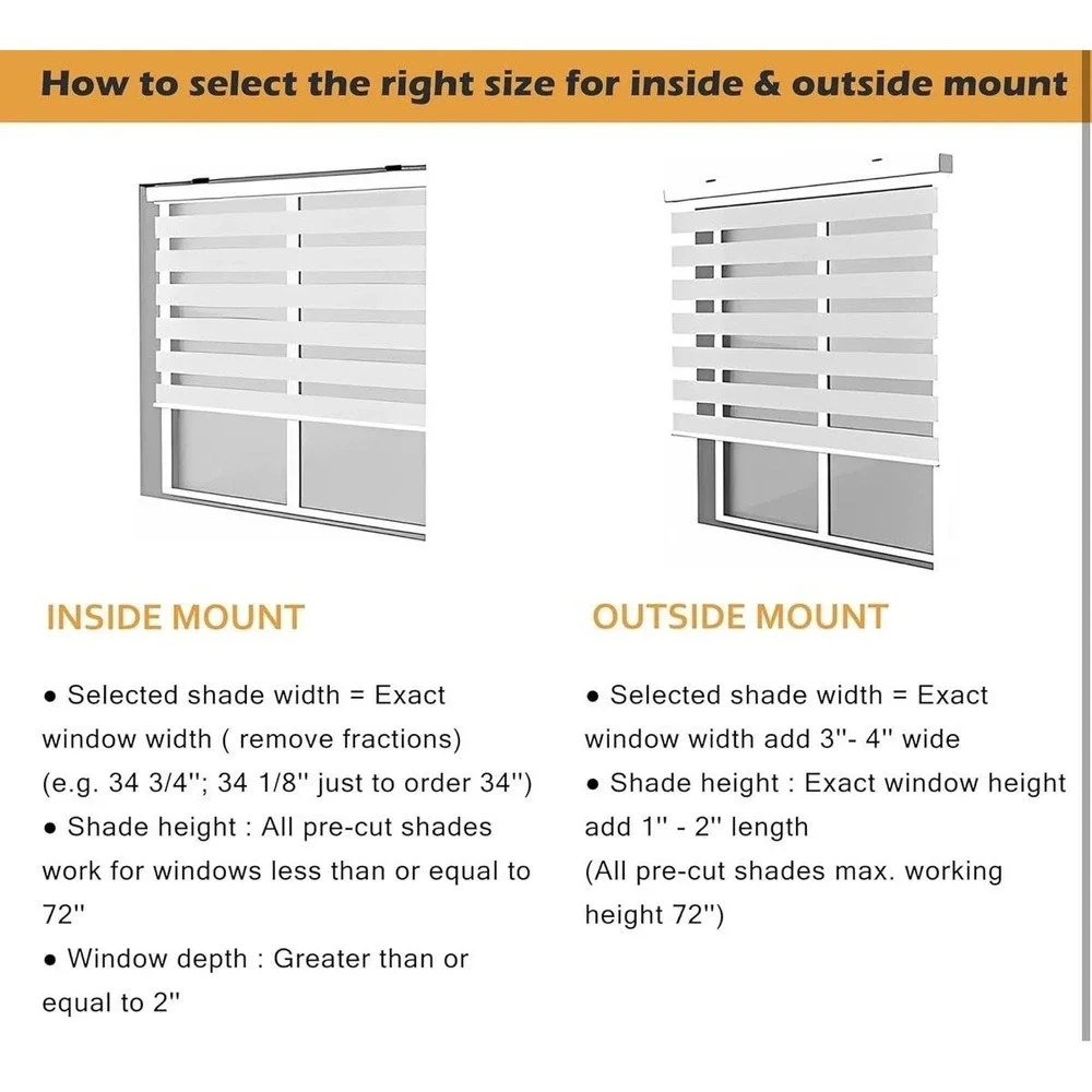 Persilux Cordless Zebra Blackout Window Shades Blinds Light Filtering Home